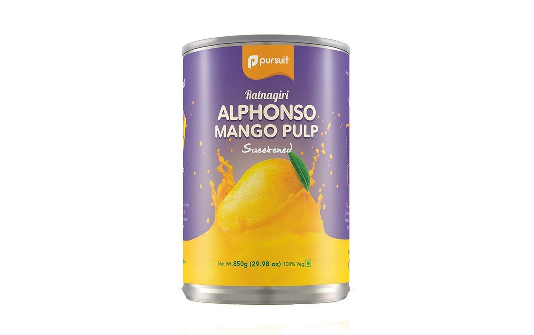 Pursuit Ratnagiri Alphonso Mango Pulp Sweetened   Tin  850 grams